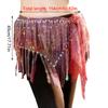 Rhinestones Belly Dance Coverup Wrap Belly Dance Hip Scarf Long Tassels Dance Waist Chain for Halloween Dacning Parties