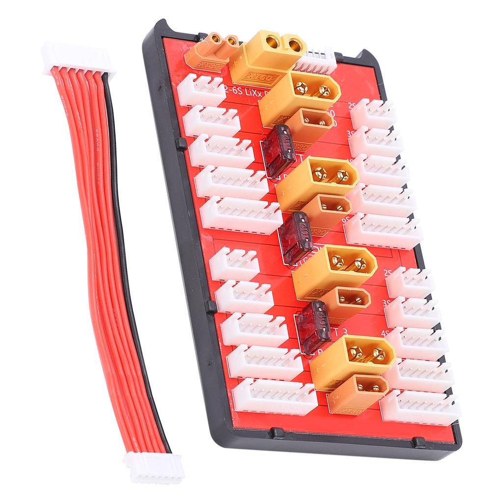 XT60+XT30 2 in 1 Parallel Charging Board Supports 4 Packs 2S6S Lipo Battery for RC Models Spare Part
