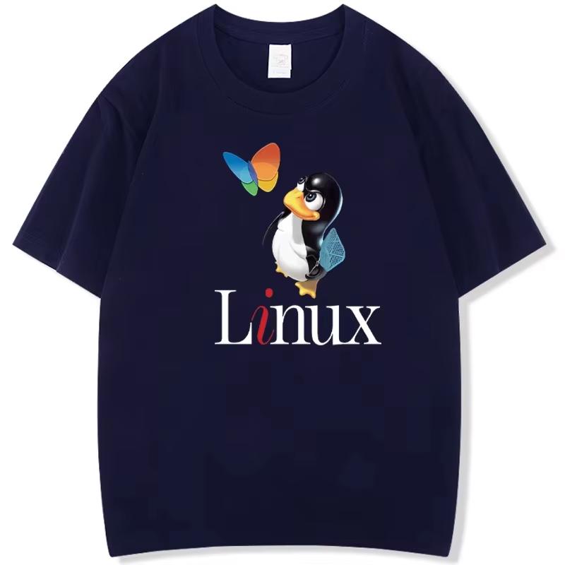 Fashion Men's T-shirt Cotton Short-Sleeve T-Shirt - Geek Programming Linux System Programmer Printed Design for Men and Women