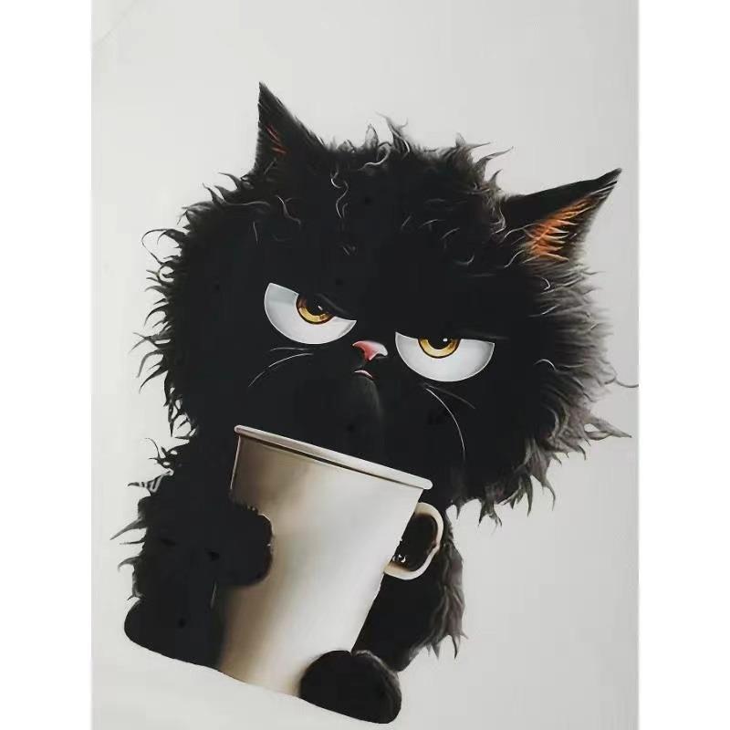 Oversized Funny Cat Women Summer White Print T-shirt Girl Casual Short Sleeve O Neck Top For Summer Female Animal Clothing