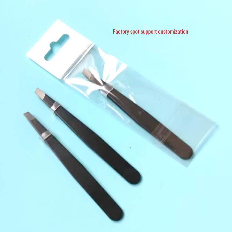 

Stainless Steel Black Eyebrow Tweezers - Trim & Shape Beauty Tool
