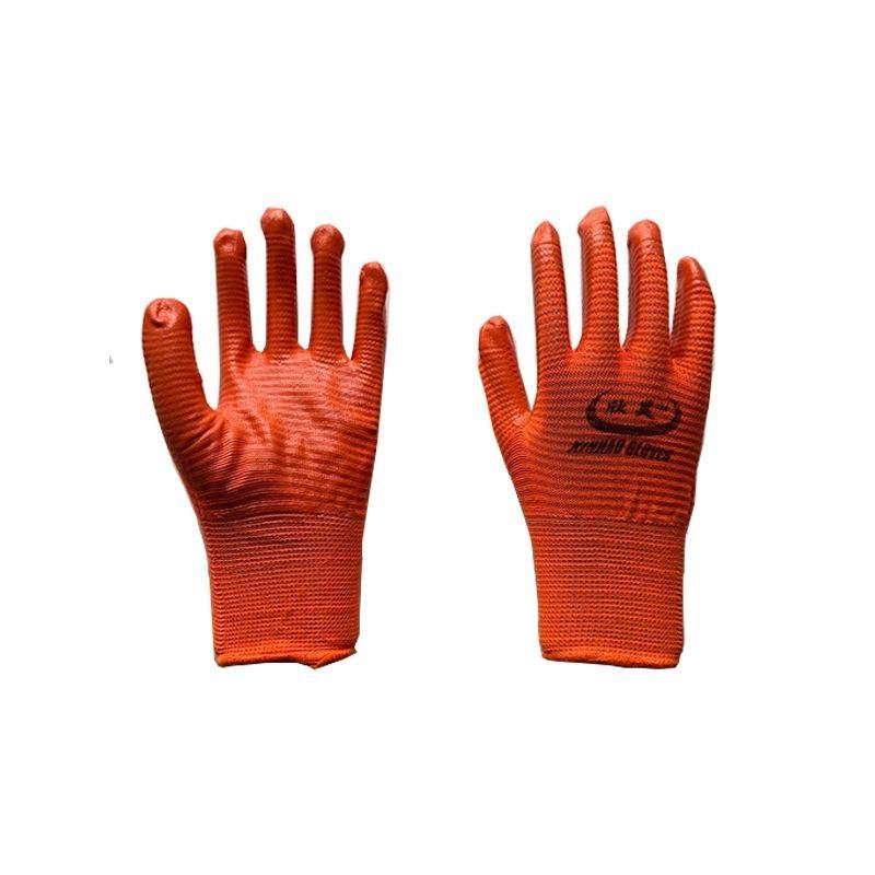 1 Pairs Nitrile Coated Work Gloves Non-Slip Knit Safety Protective Gloves Industrial Labor Building Construction Work Gloves