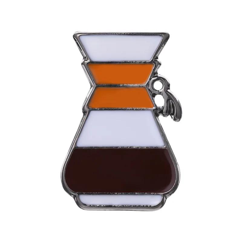 Kaffee-Liebhaber Emaille-Pins Individueller Topf Tasse Broschen Anstecknadeln Kreativer Café Schmuck Geschenk für Barista Freunde