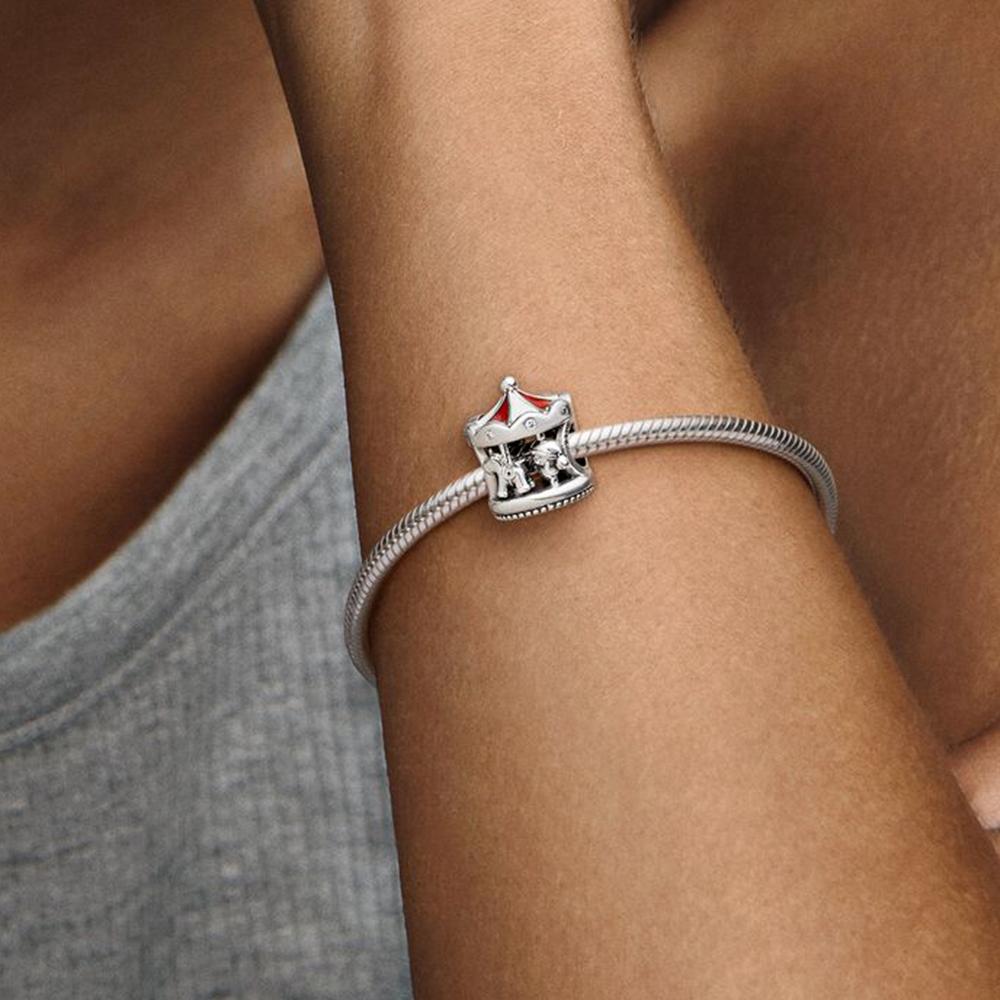 S925 Sterling Silver Adventure Bag Shimmering Ocean Wave & Fish Charm Fit  Bracelet DIY Jewelry for Women Birthday Gifts