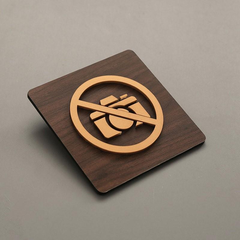 95x95mm Warm Reminder Sign WIFI No Smoking Logo Warning Plaque Public Shope Wall Sign No Trespassing Warning Plaque New