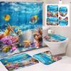 31Style 4Pcs Funny Shower Curtains Bathroom Curtain With Hooks Decor Waterproof Cat Dog 3d Bath 180*180cm Creative Personality Shower Curtain