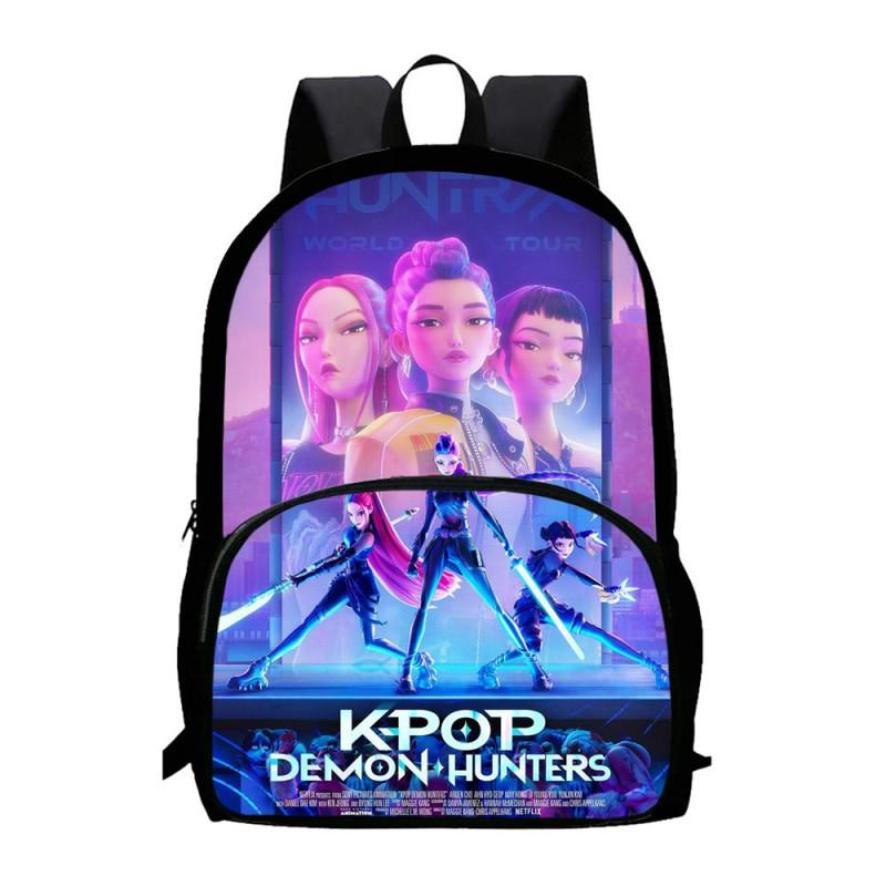K-Pop Inspired Demon Hunter Themed Large Capacity Backpack School Travel Unisex Oxford Fabric Daypack