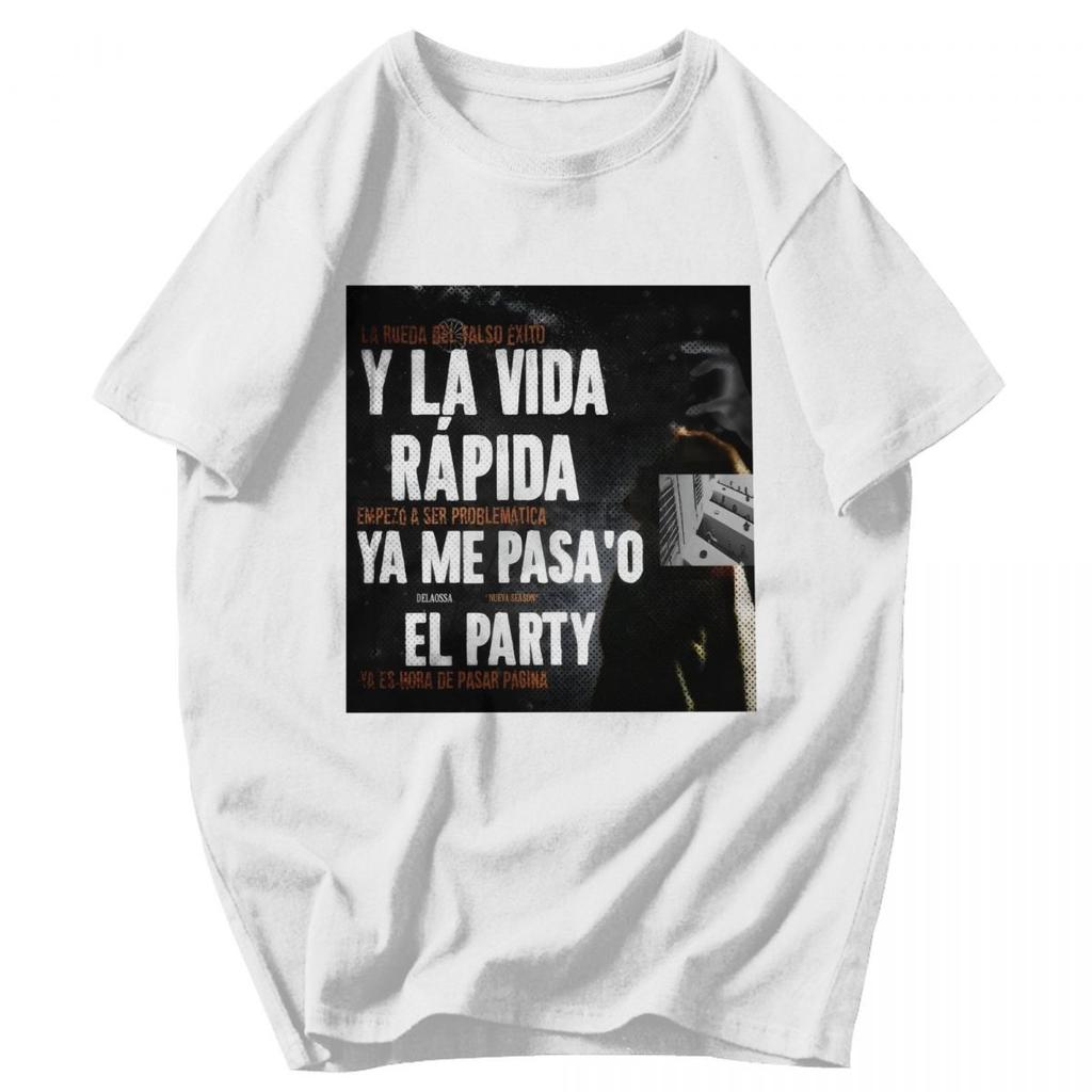 Men T Shirt Rapper Delaossa NUEVA SEASON La Madruga Merch Summer Y2K Graphic Quality Unisex Clothing T Shirts