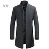 Men's Mid-Length Stand-up Collar Wool Blend Overcoat - Non-Iron Fashion Outerwear for Autumn/Winter 2020