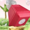 Macchina Bolle per Bambini Generatore Automatico di Bolle a Bottone Singolo Luci LED Colorate e Musica Lampada da Strada Creativa Giocattolo a Bolle per Feste all'Aperto E
