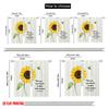 2pcs 2D Flat Printing Curtain Sunflower Bee Sunshine 0 100% Polyester Fabric Without Electricity Birthday Party for Entryway