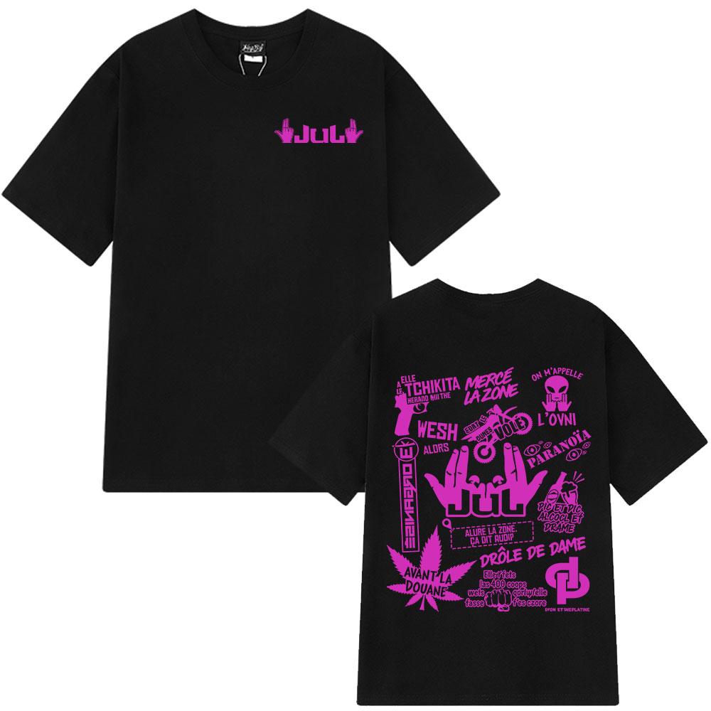 Rapper Jul Graphic T Shirt Unisexs Women Clothing Fashion Hip Hop Tshirt Casual Cotton ONeck Short Sleeve Oversized Tshirts
