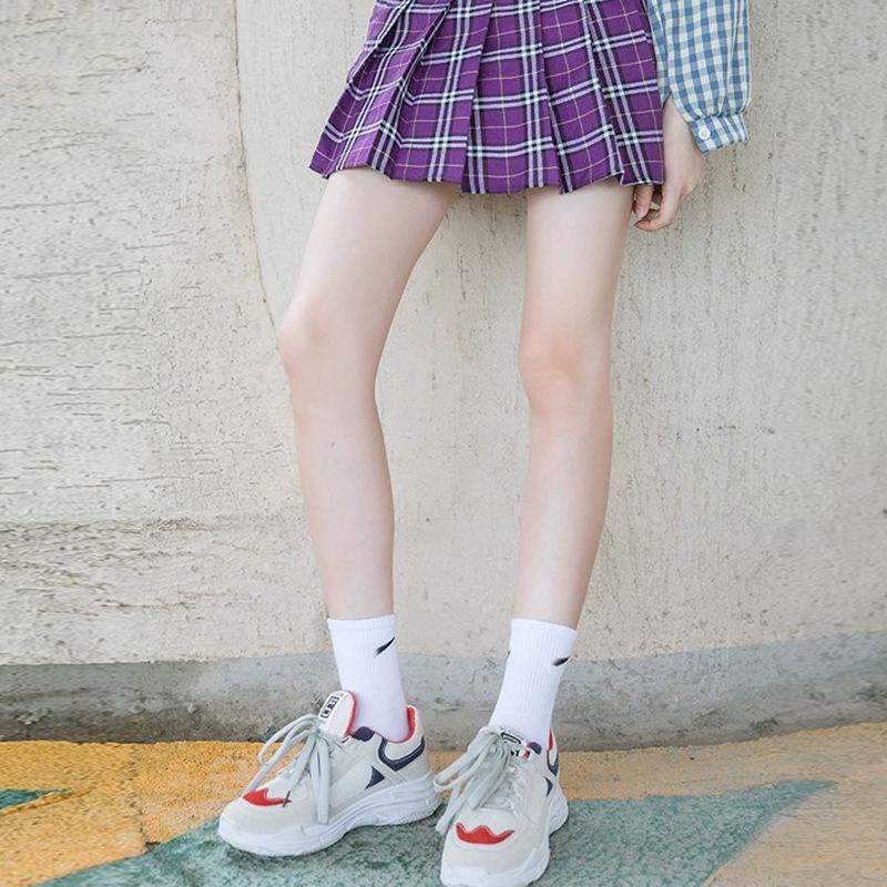 Suwannake 5 Paar Sportsocken - Macaron Unisex Kniehoch Bonbonfarben