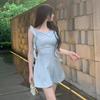 Summer French Style Strappy Dress for Chic and Spicy Look