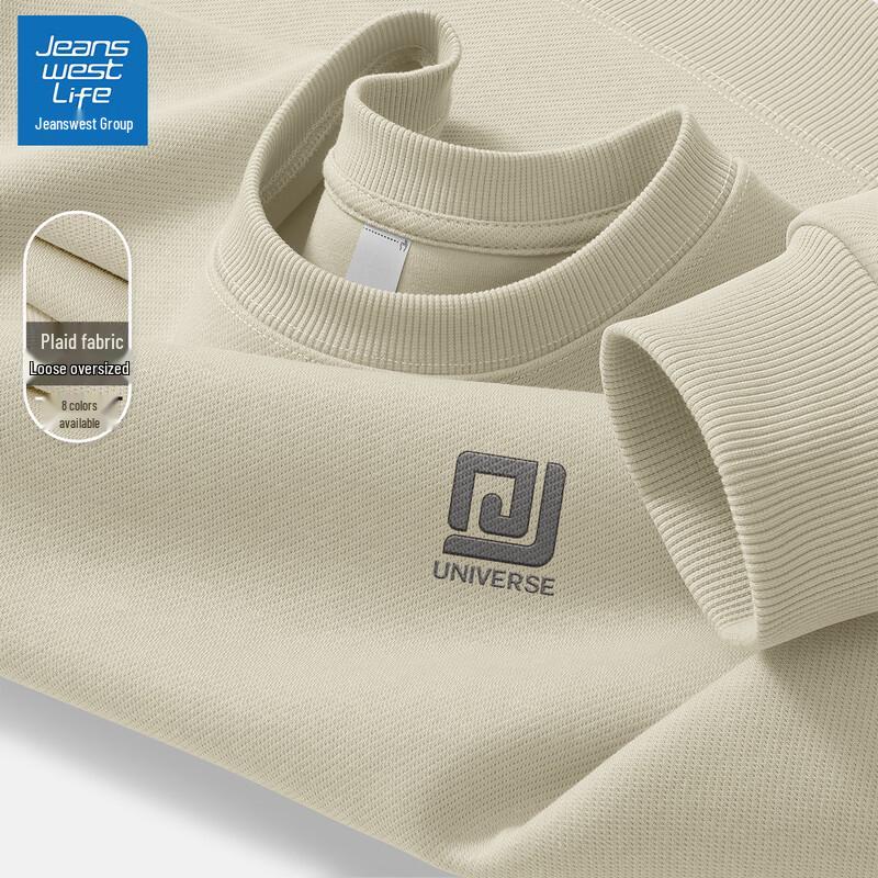 JEANSWEST LIFE Men's 2025 Spring/Autumn Round Neck Graphic Sweatshirt