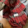 Christmas Red Plaid Retro Scarf for Women Winter Korean Style All Match Scarf To Keep Warm New Year Couple Style Imitation Cashmere Scarf