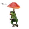 Humorous Gift for Friends Drunk Frog on The Toilet Decor, Funny Sculpture Tabletop Stress Relief Gag Cute Resin Desktop Ornament Home Office
