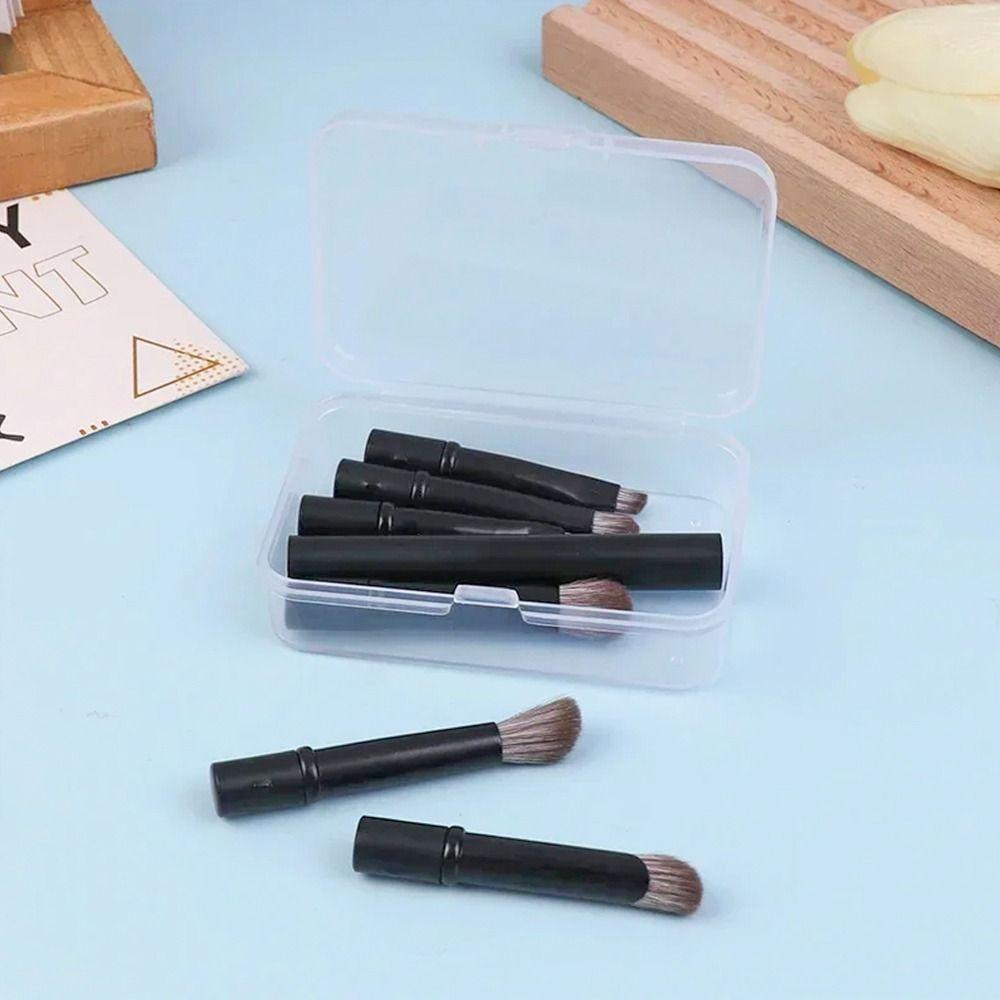 1Set Double Ended Mini Makeup Brush Set Contour Concealer Cosmetic Tool New Eyeshadow Brush  Travel