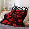 1pc Scarface-Inspired Flannel Blanket - Soft Cozy All-Season Throw for Bedroom, Sofa, Camping, Travel - Perfect Gift for Movie FansB32