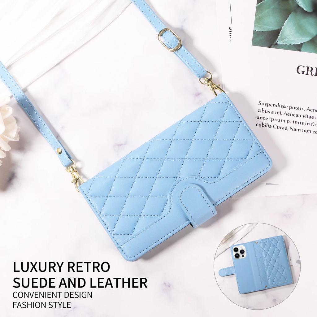 Crossbody Cards Solt Wallet Leather Case For Samsung Galaxy S24 Ultra S23 S22 Plus S21 A55 A25 A15 A35 A16 A06 Bag Pocket Cover