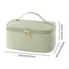 Cosmetic Bag Organizer Lightweight Pouch Essentials with Handle and Divider PU Portable Polyester
