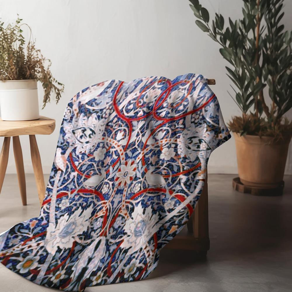 Intricate Peacock Pattern Blanket Floral Design Bed Cover Decorative Throw Blanket Home Decor Sofa Cover Gift Idea