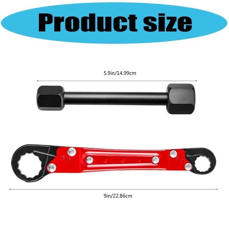 Stal Stopowa o Wysokiej Wytrzymałości Dwugłowicowy Klucz do Zatyczek 2 sztuki Do Naprawy Rur Projektów DIY w Łazience i Kuchni Oraz Użytku Profesjonalnego