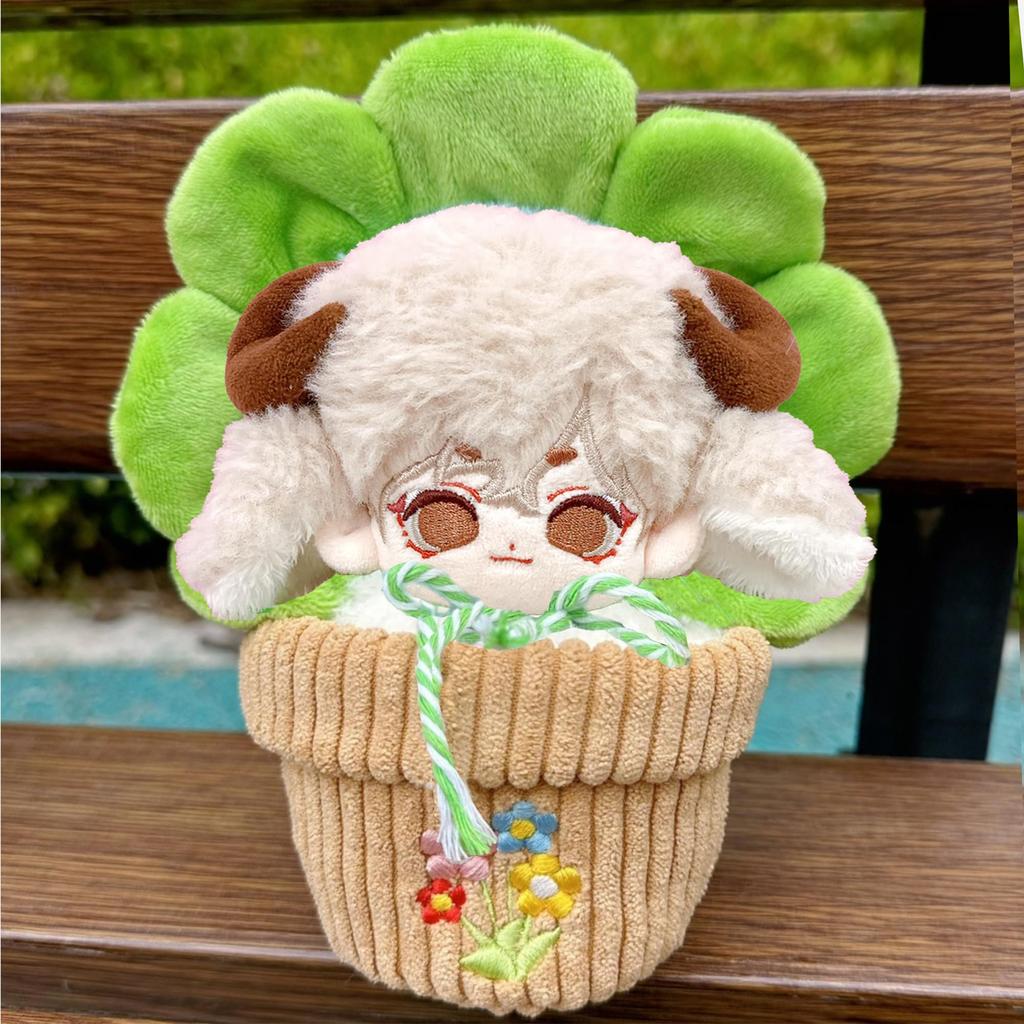 head dress and flower pot set for a 10cm plush Perfect for plush and as a mascot or kpop doll Flower-shaped toy, green. toys, kigurumi, accessories,