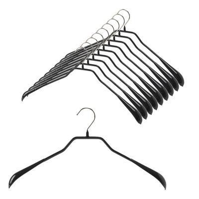 MAWA German Bodyform Set of Warranty Non-Slip Hangers, 42L, 10, Black, 10-Year