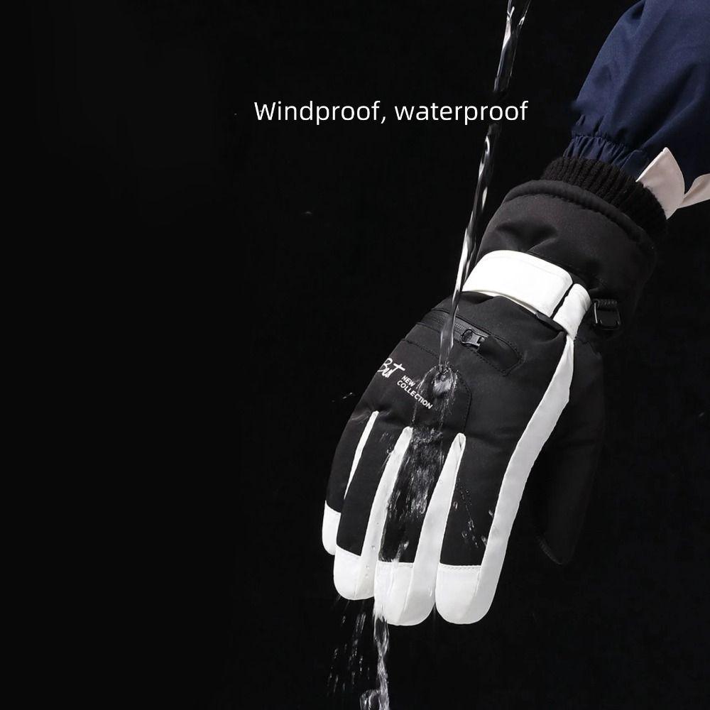 Coin Purse Wallet Winter Ski Gloves with Storage Bag Thicken Gloves Girls