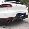 Porsche Macan Carbon Fiber Rear Lip Diffuser with Navigation Lights