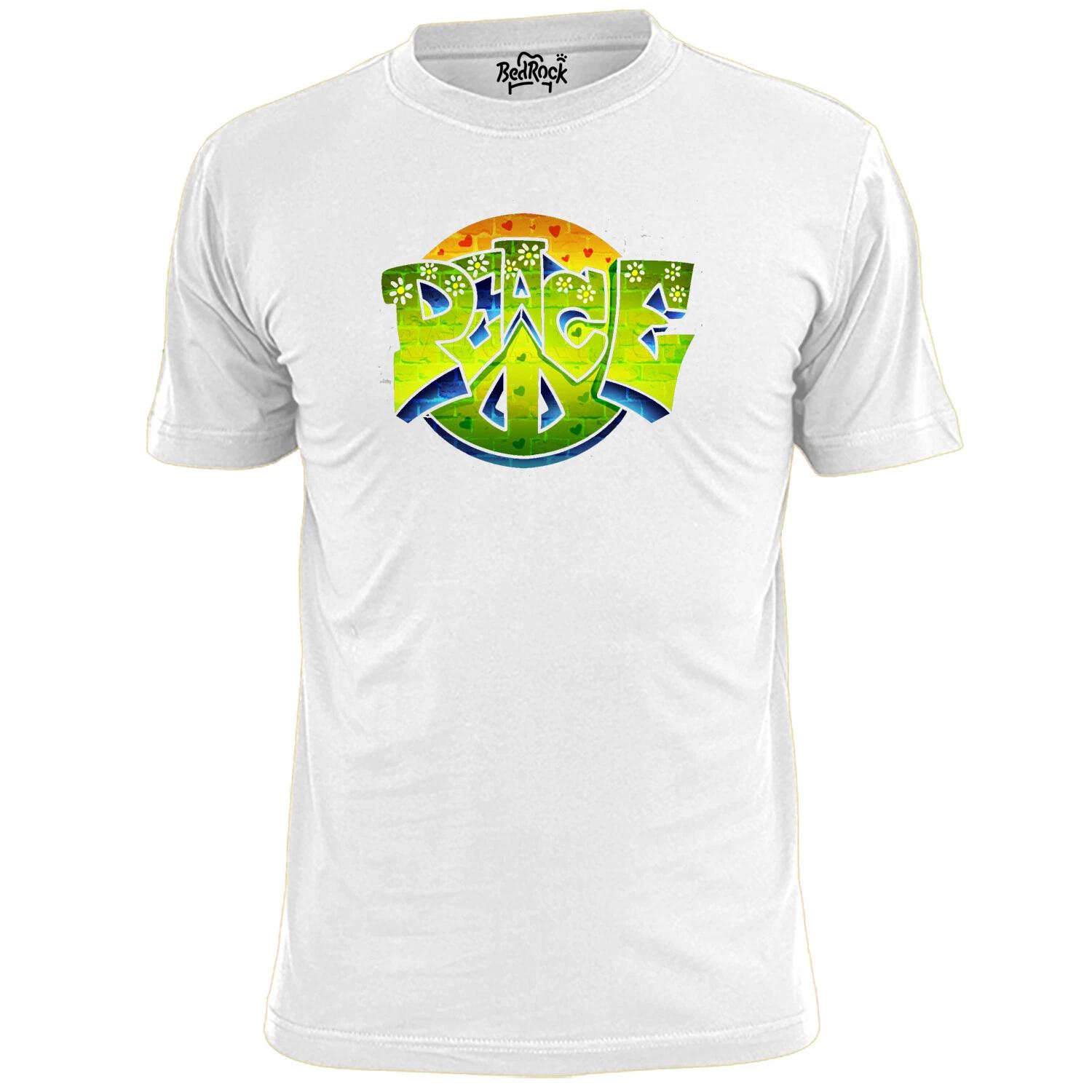 Mens Peace Graffiti T shirt Equality Anti War Art S