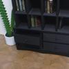 Classical Miniature Bookshelf Cabinet 1/12 Dollhouses Storage Organizer Kids Learning Activity Dollhouses Scene Setting