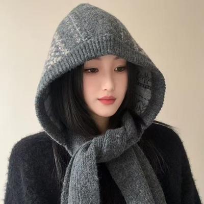 Snowflake Fair Island Dome Winter Wool Vintage Rafa Hat Warm Ear Protector Lei Feng Hat Pullover Hat Tide