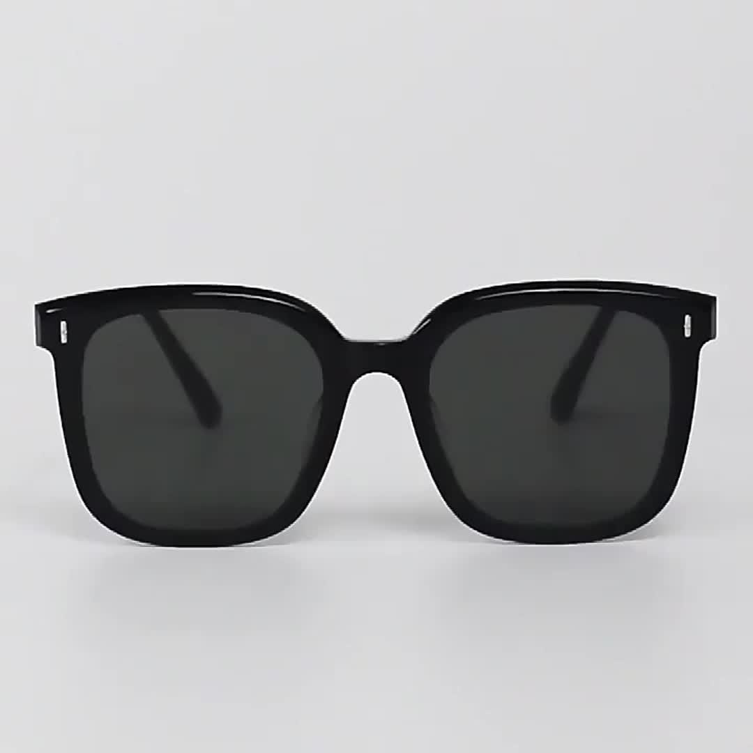 Stylish Black Rectangular Design Frame Fashion Sunlasses for Women Men