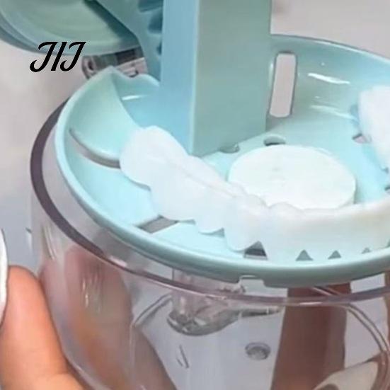 Braces Removal Tool Retainer Case with Mirror, Tool, Cleaning Brush, Leak-Proof Denture Storage Holder Bath Box Holder, Dental Aligner Container