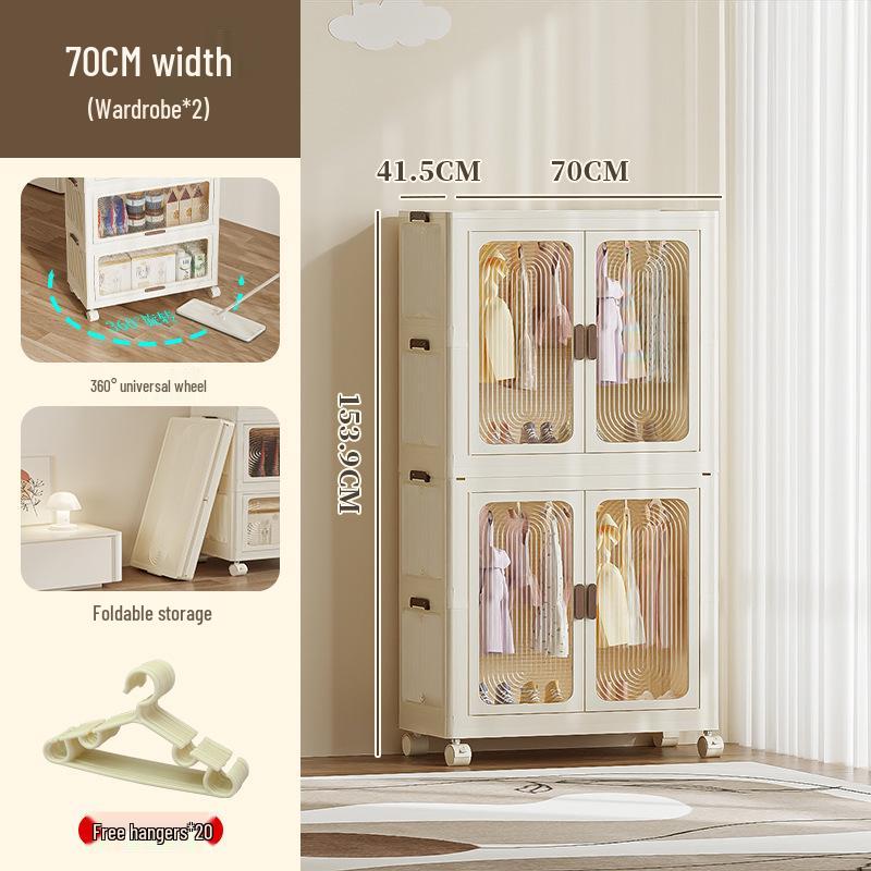 Children's Multi-layer Folding Wardrobe Storage Cabinet for Baby Clothes