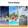 Solar Powered Hanging Lantern, Metal Mesh LED Butterfly Light, Waterproof Outdoor Garden Patio Yard Decor, Warm White & Multicolor Night Lamp
