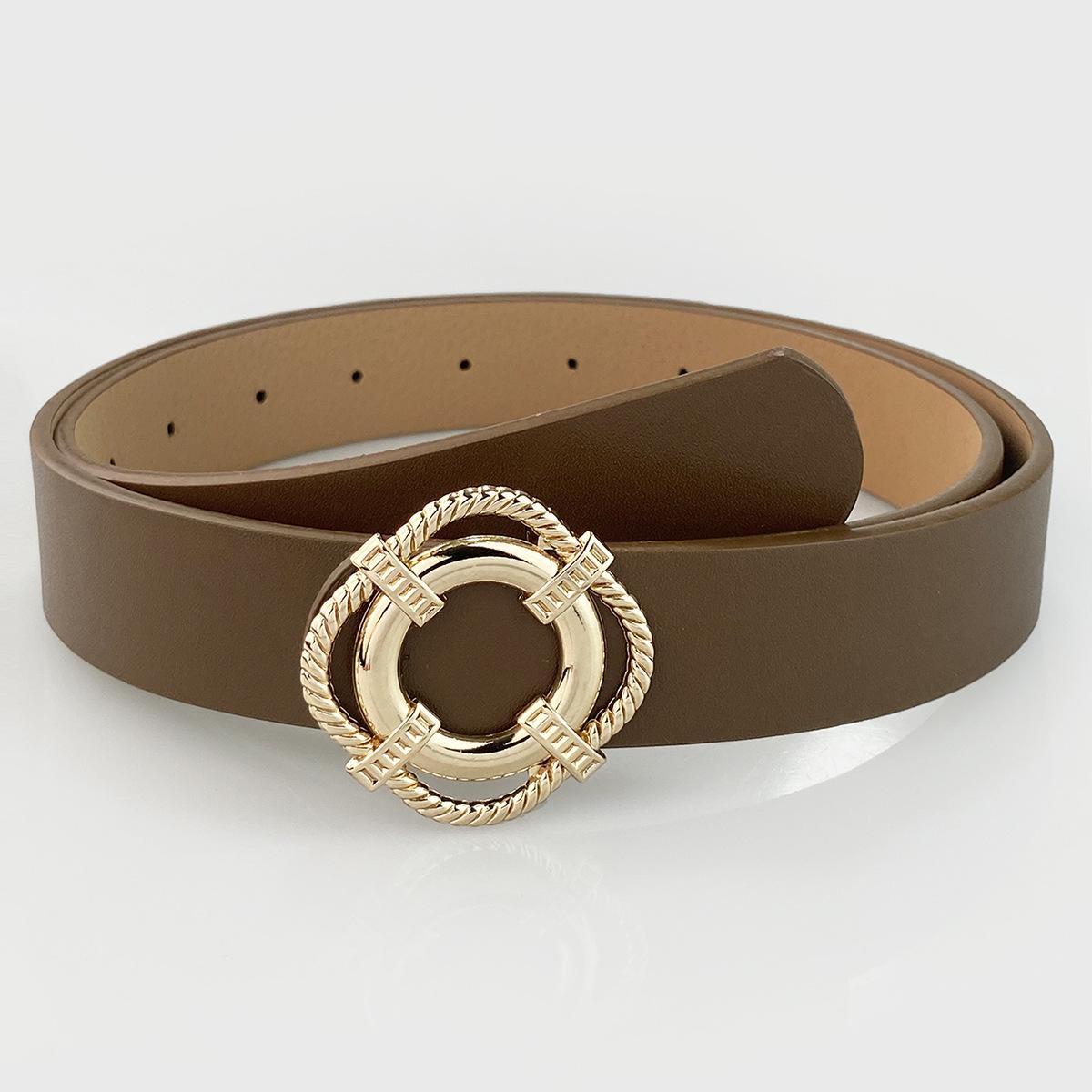 

Декоративный женский ремень высокого класса - Стильный и универсальный для джинсов 110 cm верблюд