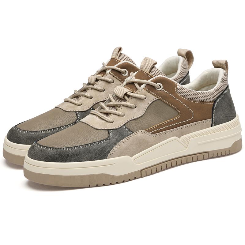 

Мужская обувь из натуральной кожи в британском стиле, трендовая удобная повседневная обувь, мокасины, мужская обувь на плоской подошве 45 хаки