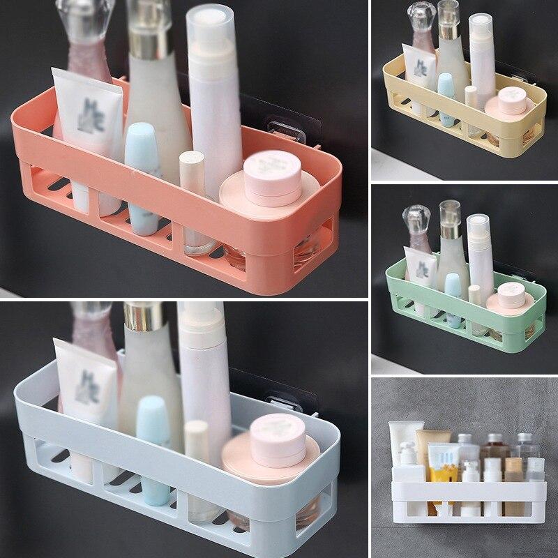 Bathroom Shelf Large Capacity Space Saving Hollow Bottom Wall Mount