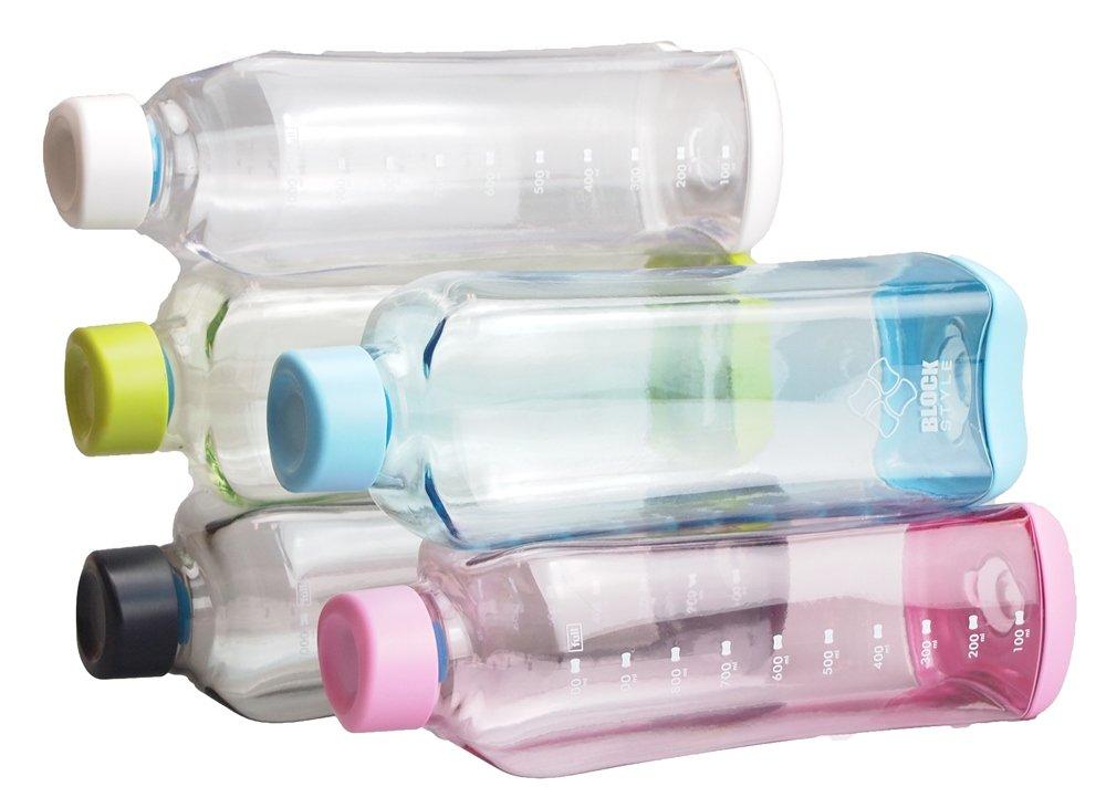 Pearl Metal Water Bottle 1000ml Direct Drink PC Aqua Bottle Green Block Style H-6039