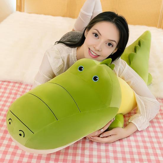 Crocodile Plush Doll Long Body Pillow for Hugging Supportive Waist And Back Cushion Soft Skin-Friendly Sleeping Pillow for Kids Adults