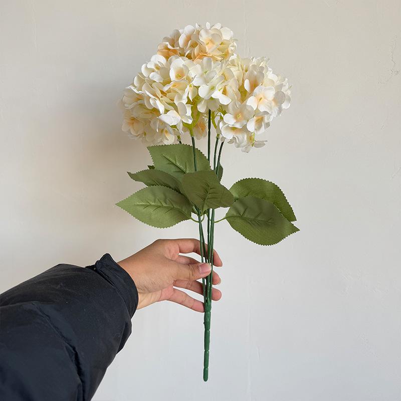 5-Head Silk Hydrangea Fake Flowers for Wedding Décor and Home Arrangements