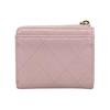 Used Chanel Card Case Coin Case L-Zip Compact Wallet AP4921 Matelasse Coco Mark Pink CHANEL
