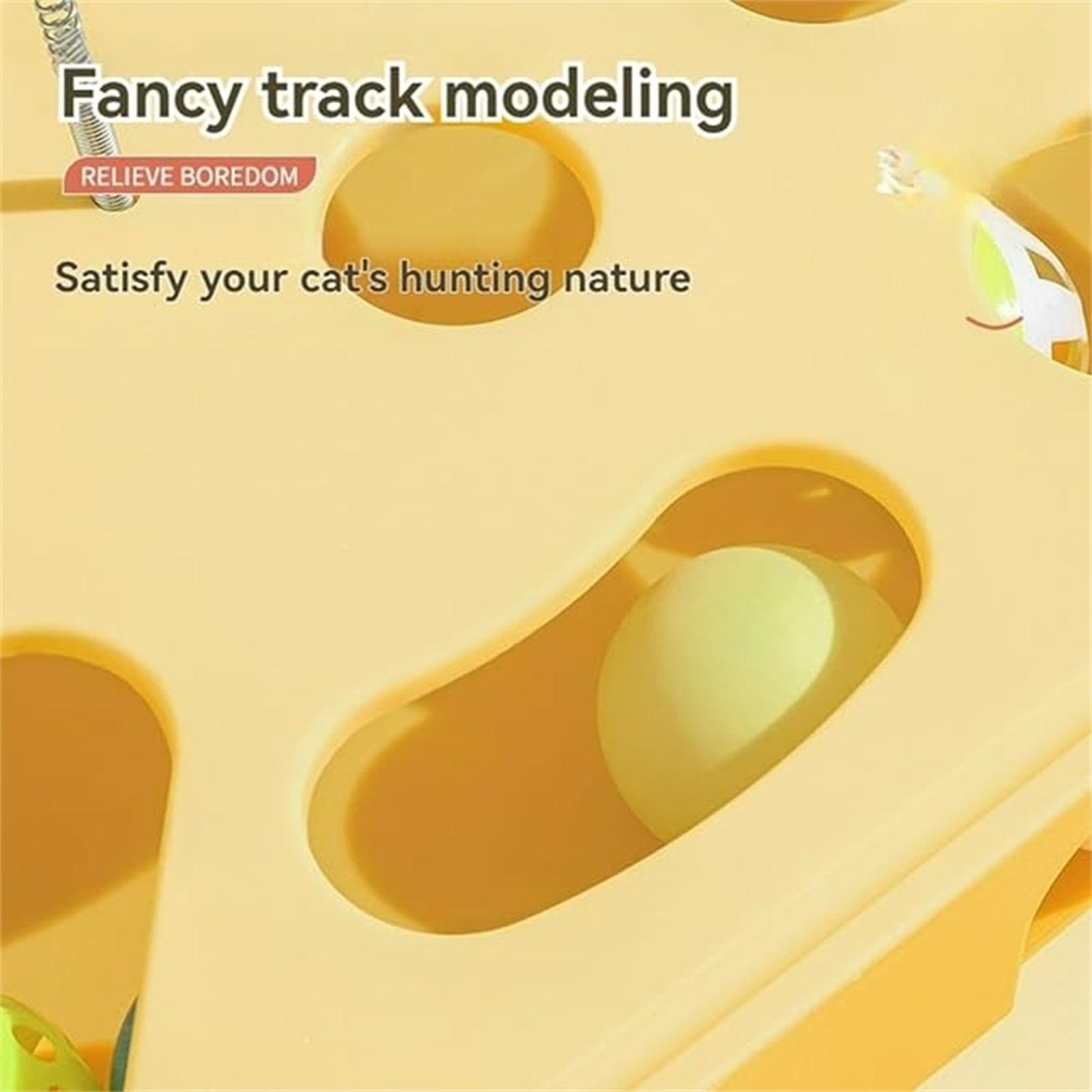 

Puzzle Toy Play Box & Play With Feather Wand Squeaky Balls Interactive Pet Toy Gift Choices For Indoor S () one size жовтий