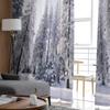 Winter Forest Tatra Mountains Poland Sheer Curtains for Living Room Transparent Tulle Window Curtain Bedroom Kitchen Veil Drapes