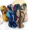 HOT Women's Gradient Color Linen Scarf Travel Wrinkle Hijab Scarf Linen Striped Scarves Thin Shawl Soft Shawl Female Wrap Shawls