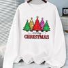 (Asian Size) Tree Watercolor Cute Print T Shirt Christmas New Year Graphic Tee Women Autumn Winter Casual Fashion Top Clothing Long Sleeve T-shirts