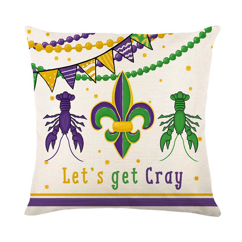 Pillow Case Holiday Party Decoration Home Living Room Sofa Cushion Cover Linen Print